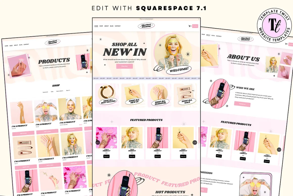 Beauty Squarespace 7.1 Ecommerce