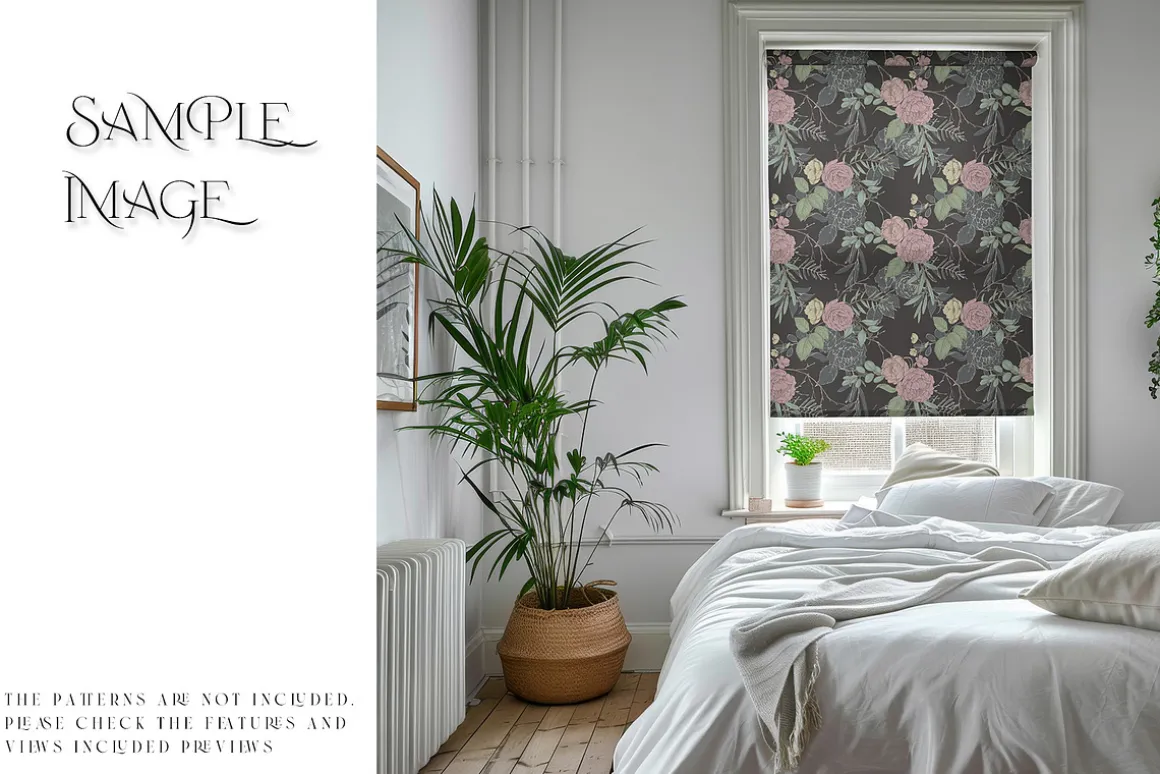 Bedroom Roll Blinds Mockups