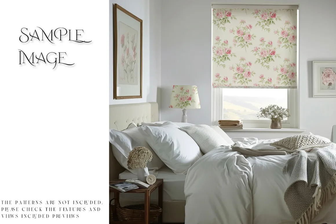 Bedroom Roll Blinds Mockups