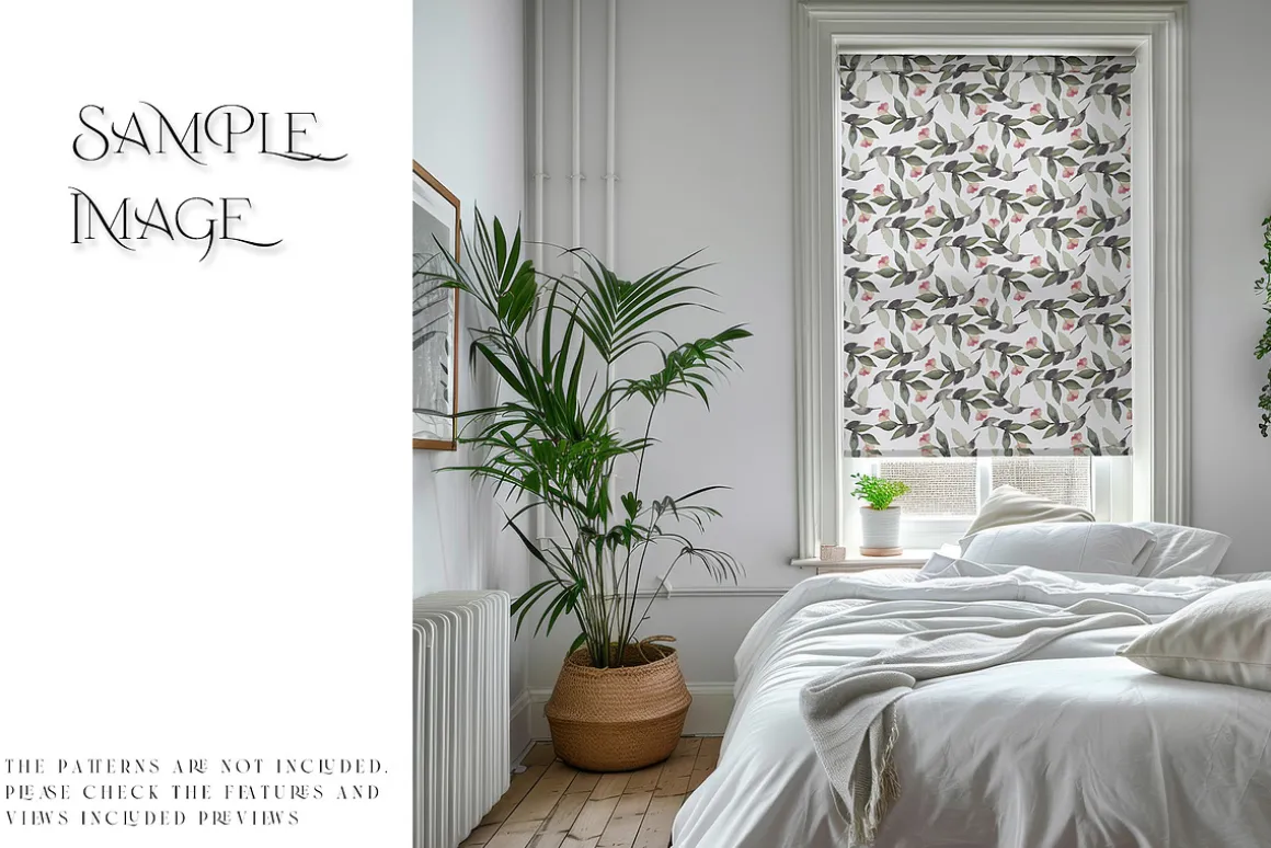 Bedroom Roll Blinds Mockups