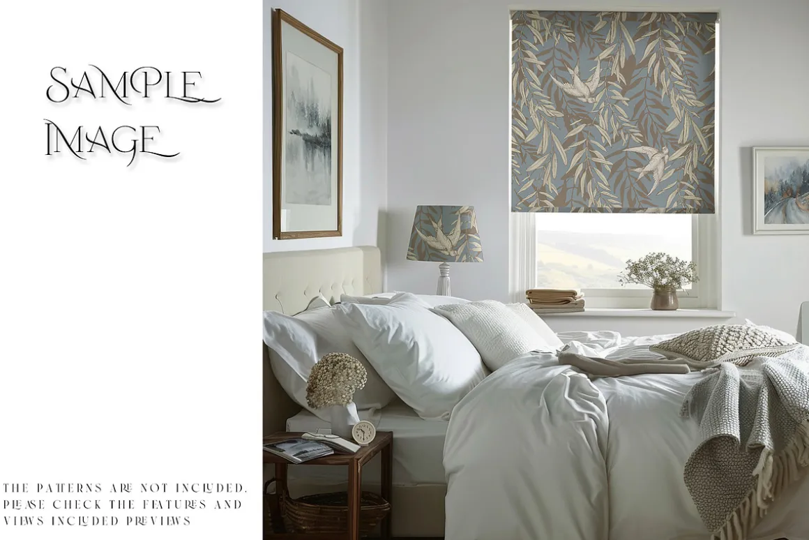 Bedroom Roll Blinds Mockups