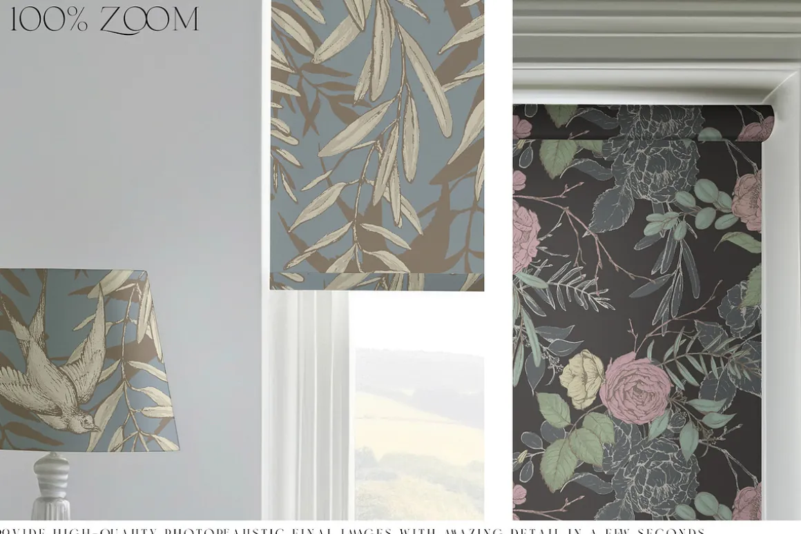 Bedroom Roll Blinds Mockups