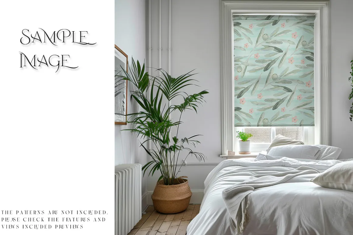 Bedroom Roll Blinds Mockups