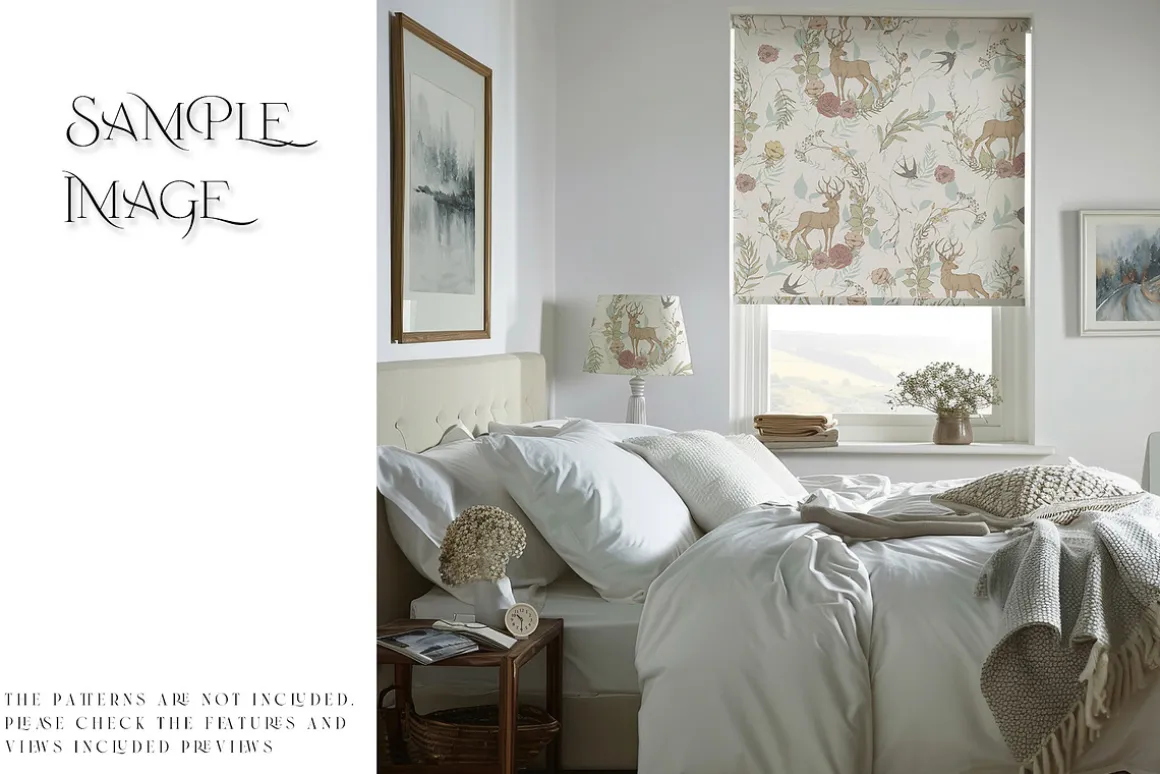 Bedroom Roll Blinds Mockups