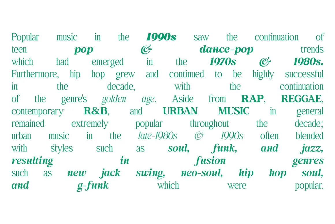 Behind The Nineties 12 Fonts + VFs