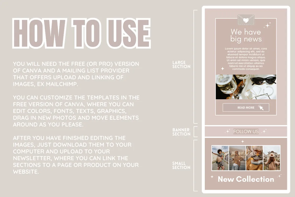 Beige Newsletter Templates
