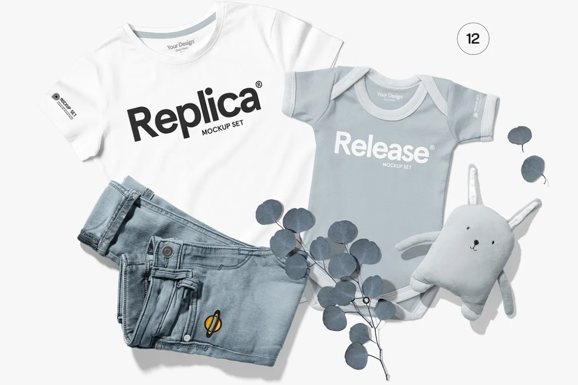 Bella Canvas 3001 Family Mockup Set