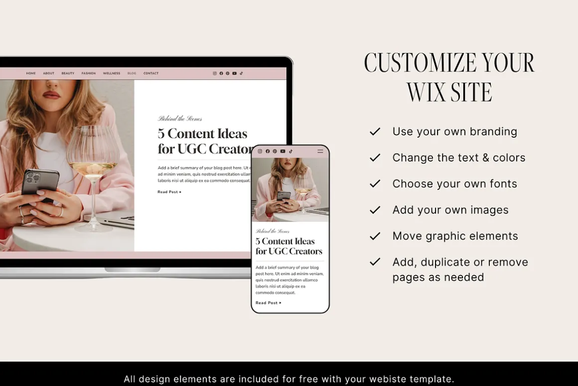 BELLINI UGC | Wix Website Template