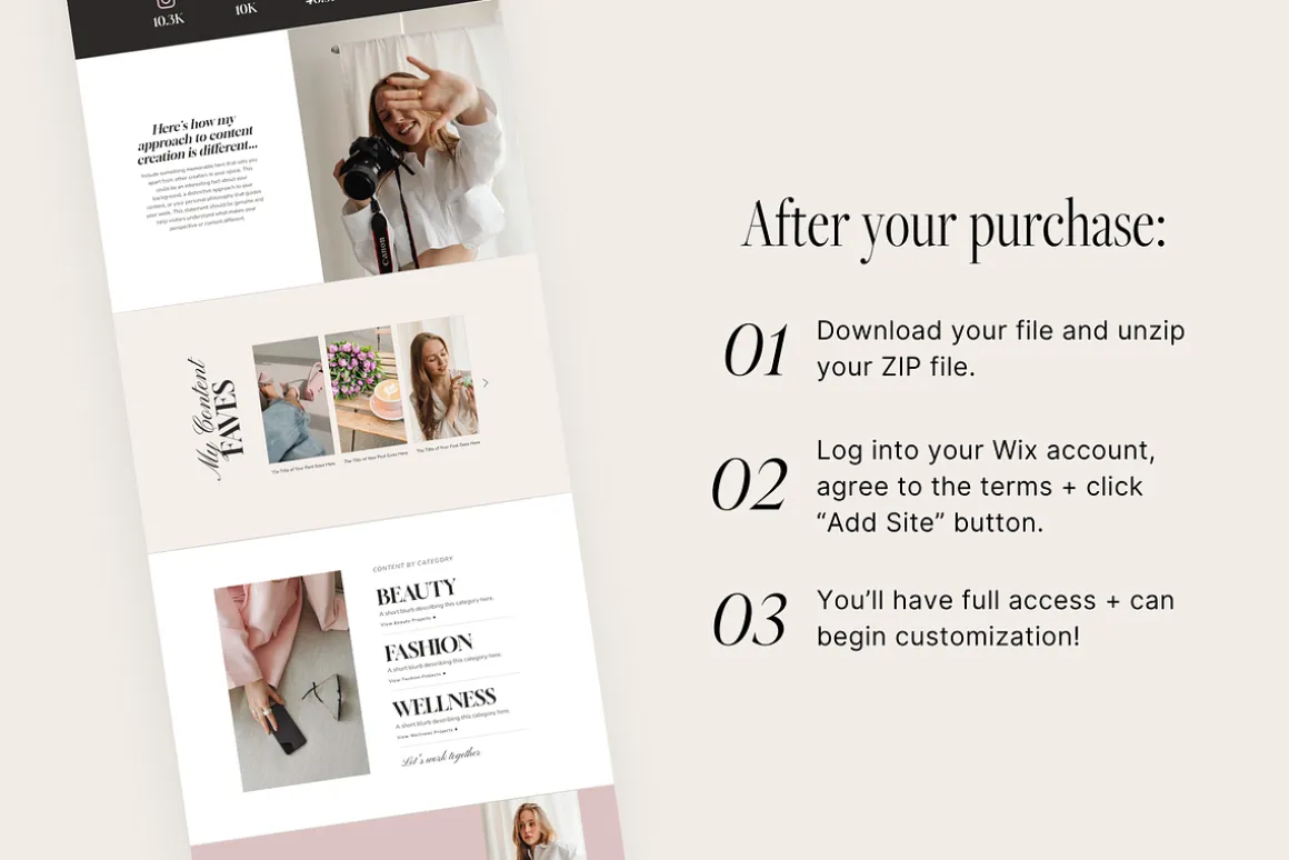 BELLINI UGC | Wix Website Template