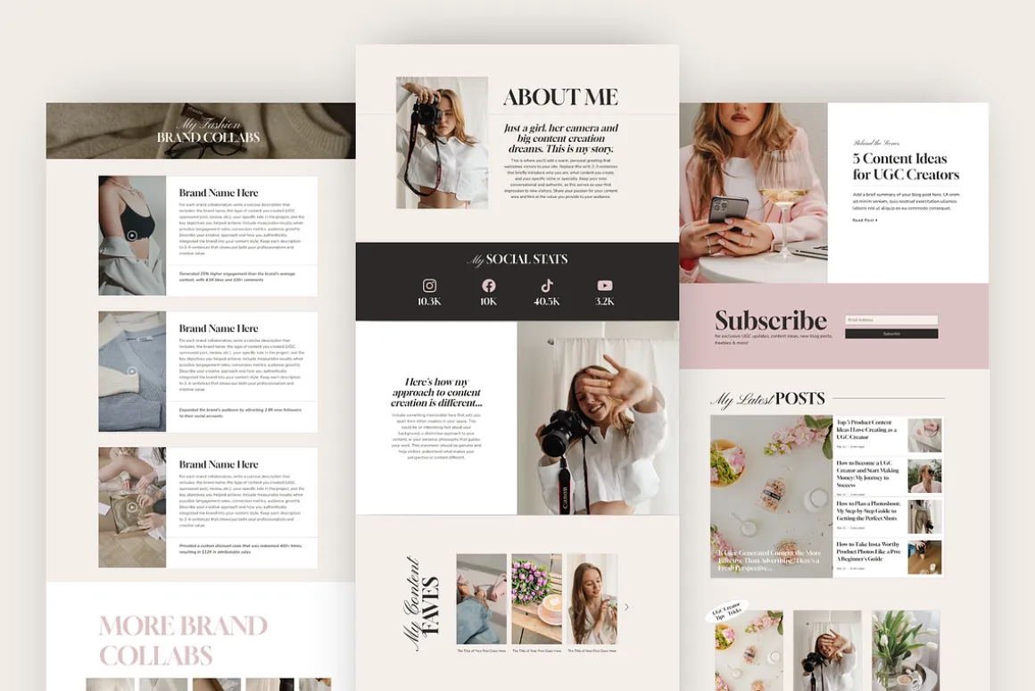 BELLINI UGC | Wix Website Template
