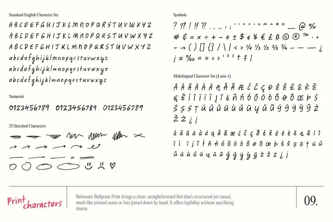 Belmonte Ballpoint Biro Pen Font