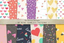 Be Mine Seamless Patterns
