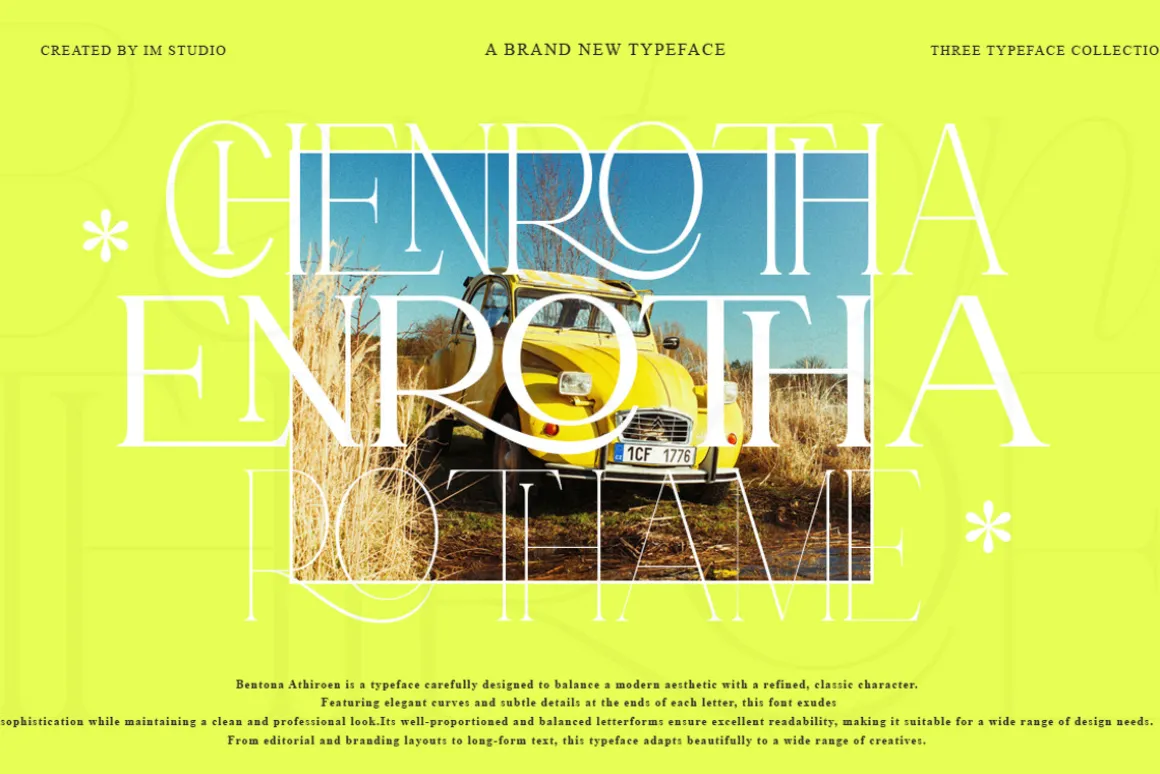 Bentona Athiroen (27 Fonts Style)