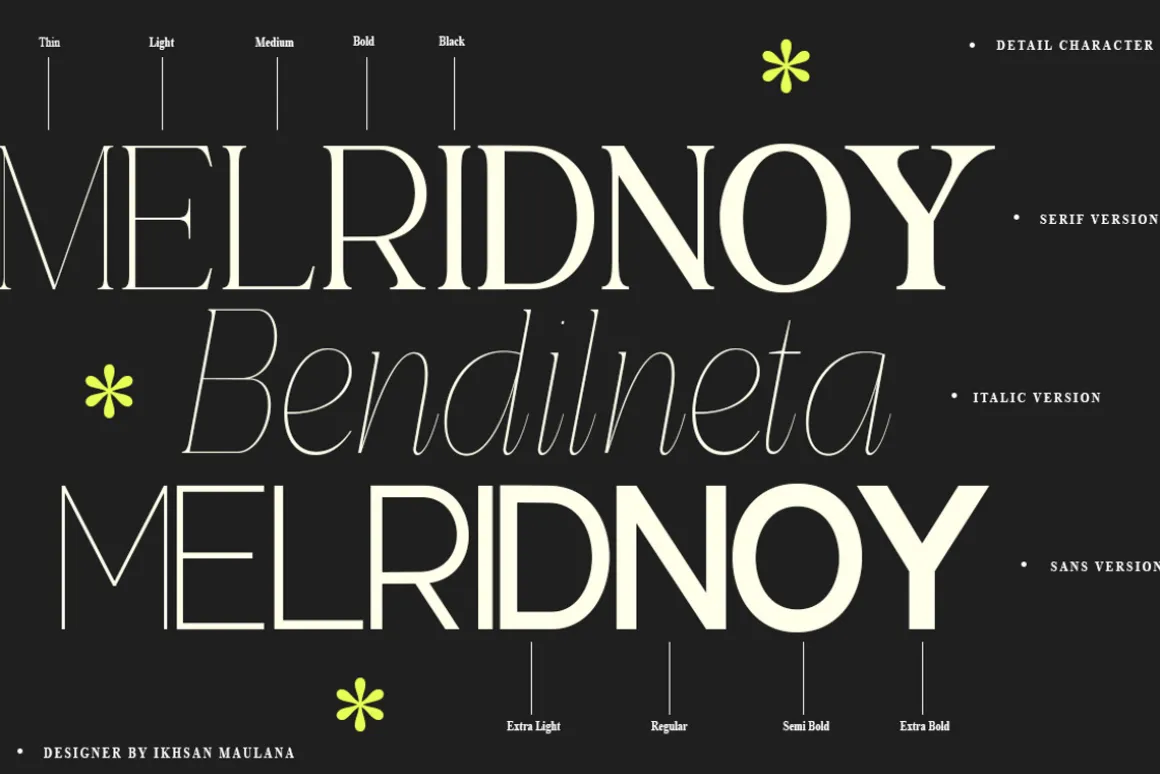 Bentona Athiroen (27 Fonts Style)