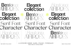 Bentona Athiroen (27 Fonts Style)