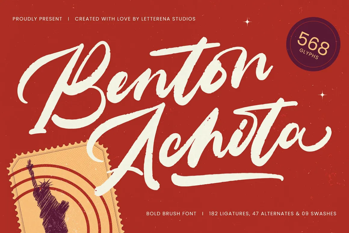 Benton Achita Bold Brush Font