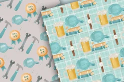 Best Dad digital paper pack
