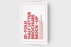 Bi-Fold Half Letter Brochure Mock-up
