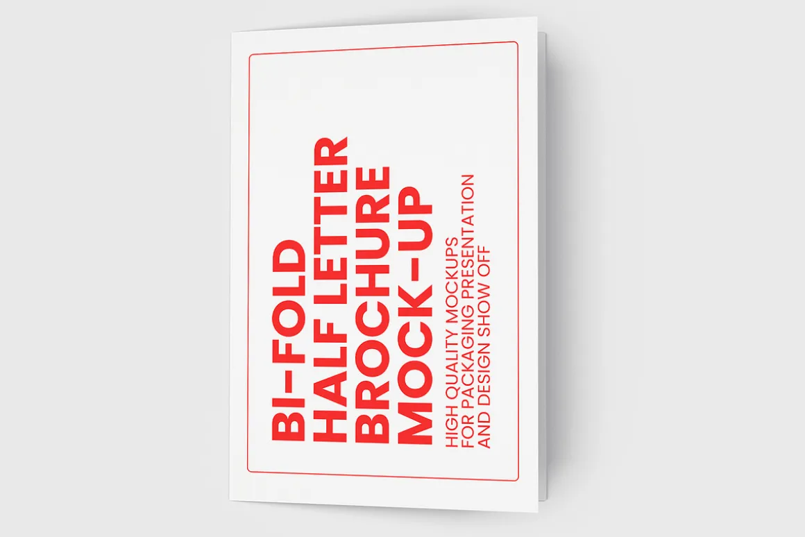 Bi-Fold Half Letter Brochure Mock-up