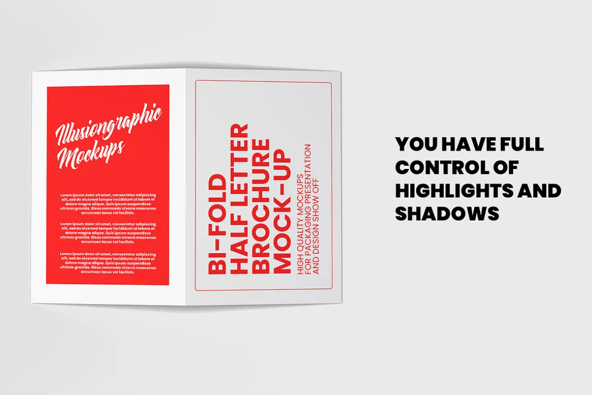 Bi-Fold Half Letter Brochure Mock-up