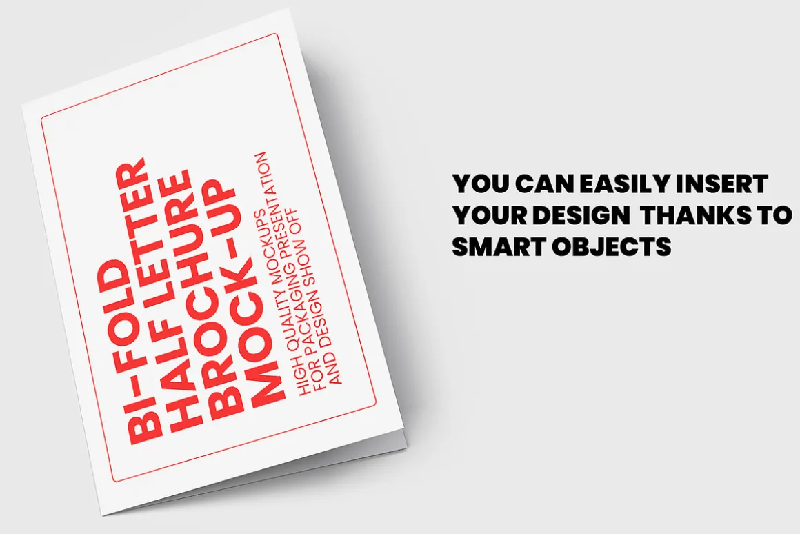 Bi-Fold Half Letter Brochure Mock-up