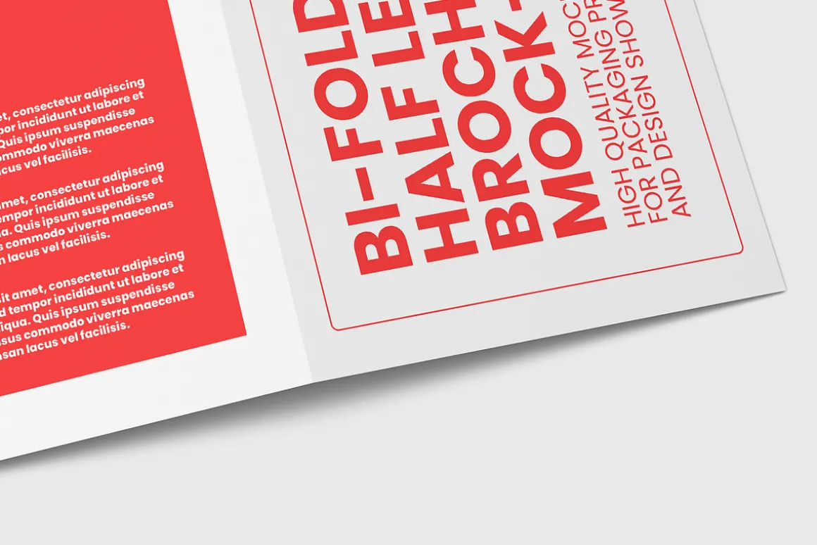 Bi-Fold Half Letter Brochure Mock-up