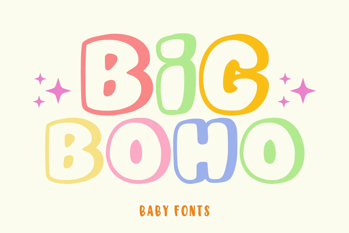 Big Boho - Baby Font Types