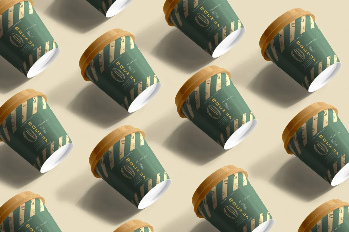biodegradable paper cup mockups