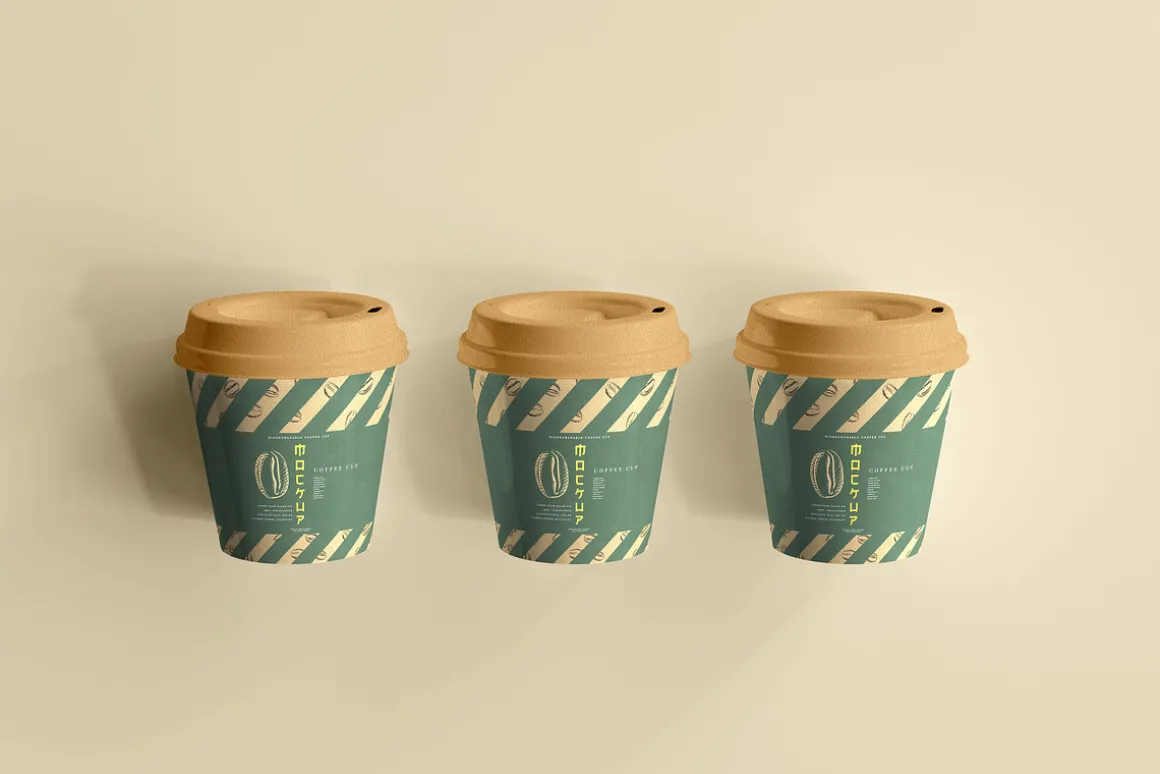 biodegradable paper cup mockups
