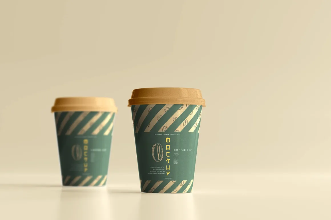 biodegradable paper cup mockups
