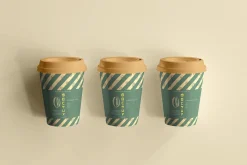 biodegradable paper cup mockups