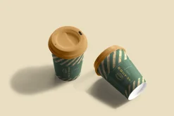 biodegradable paper cup mockups