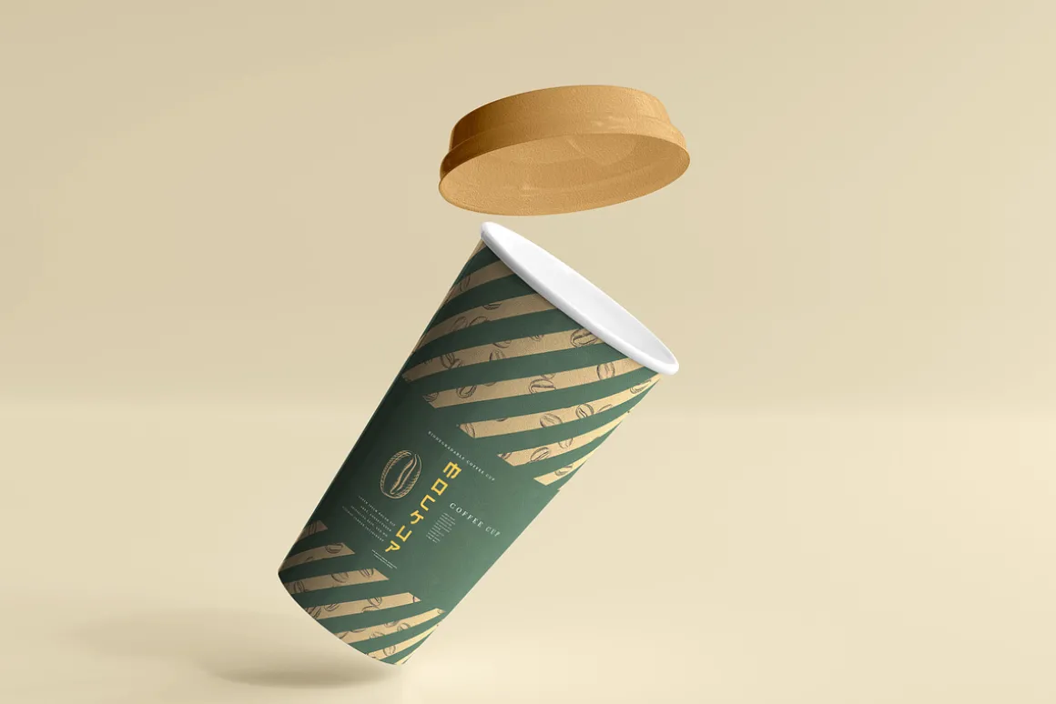 biodegradable paper cup mockups