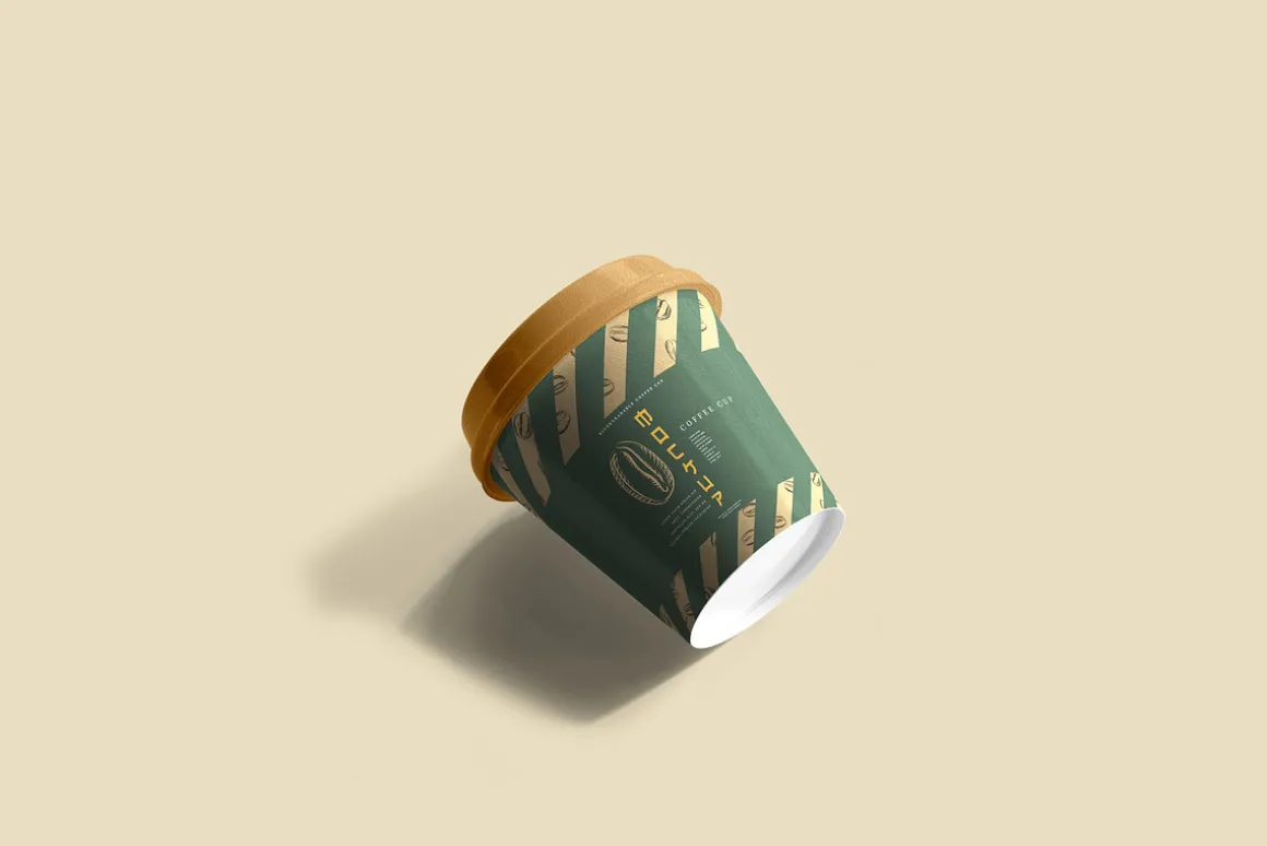 biodegradable paper cup mockups