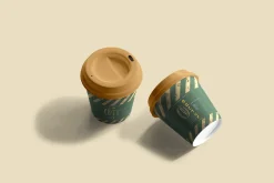 biodegradable paper cup mockups