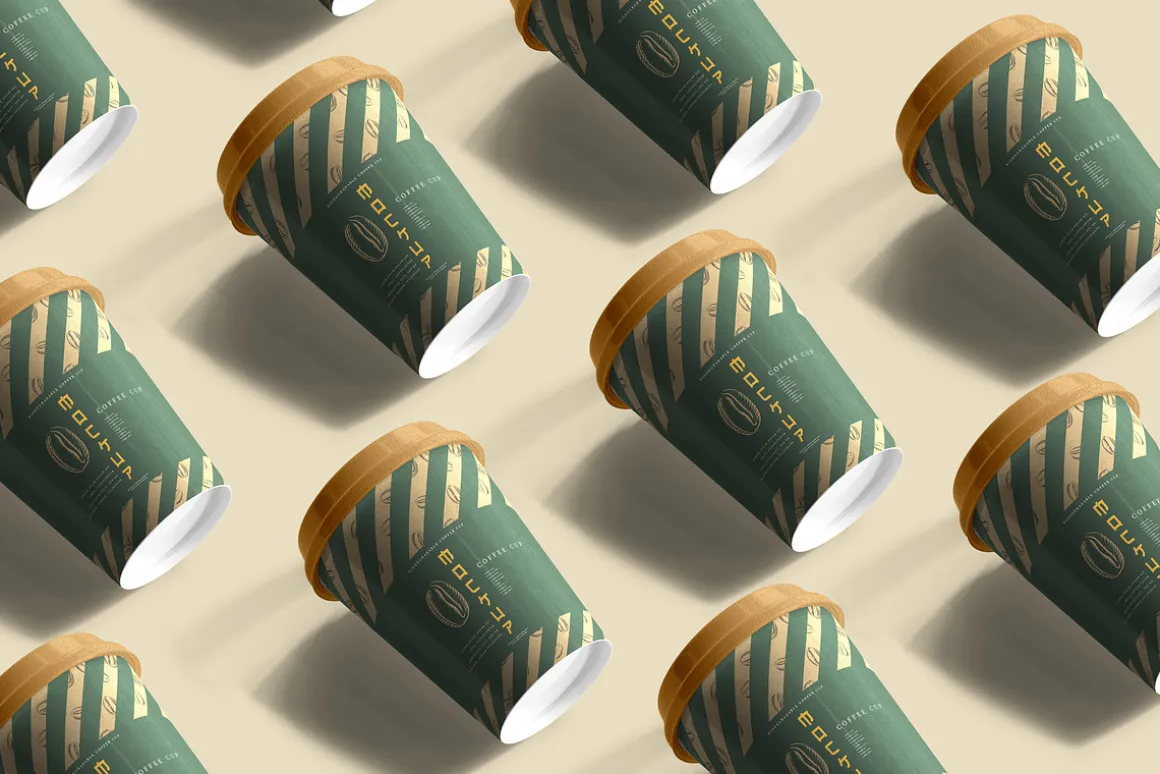 biodegradable paper cup mockups