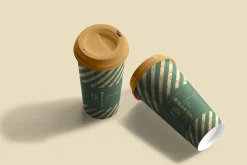 biodegradable paper cup mockups