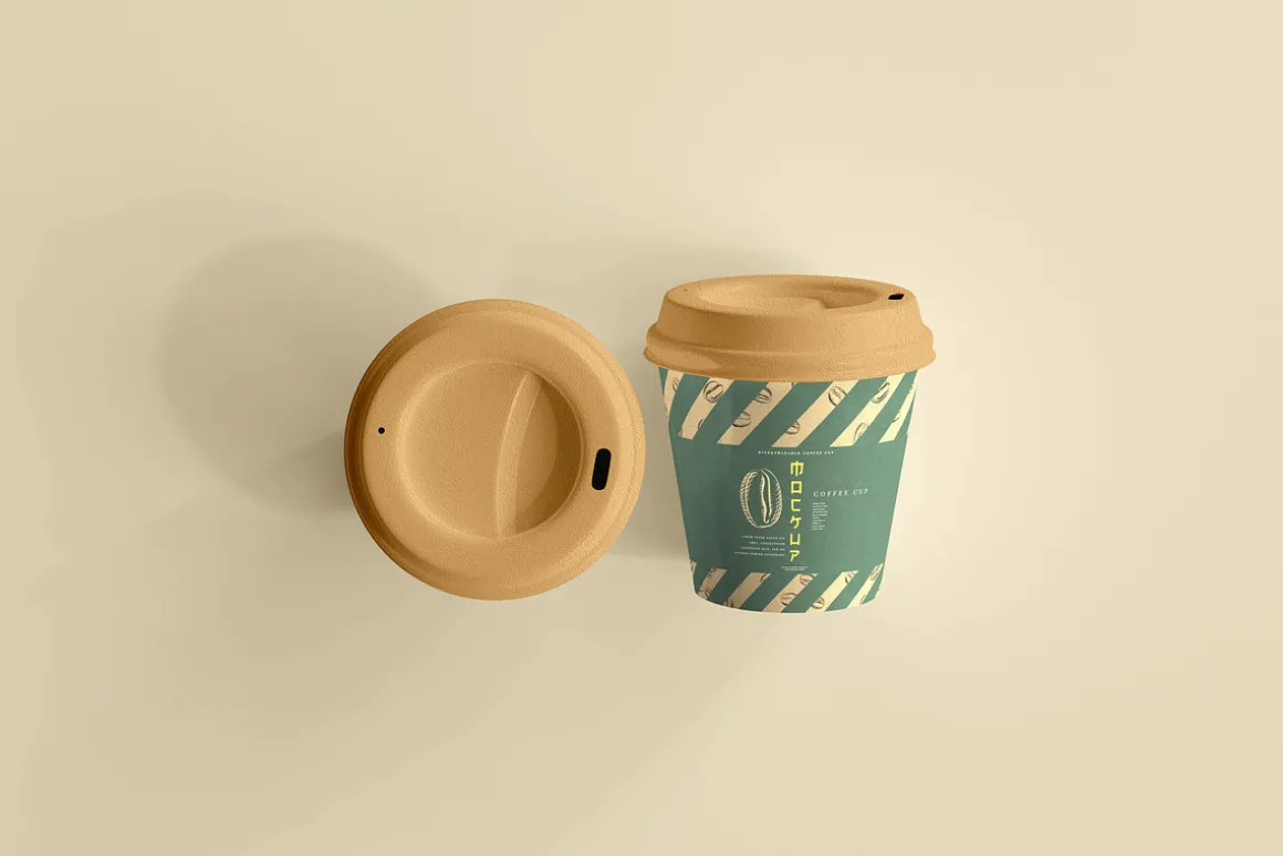 biodegradable paper cup mockups