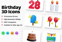 Birthday 3D Icons