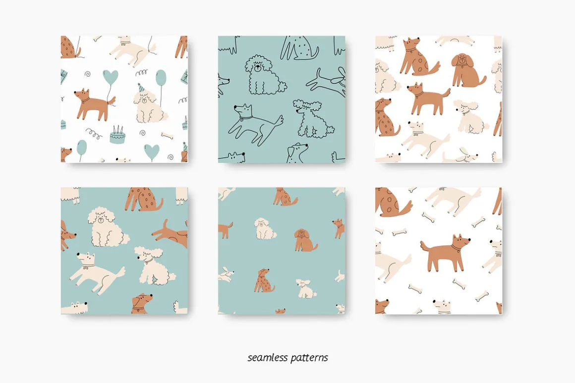 Birthday Dogs Clipart