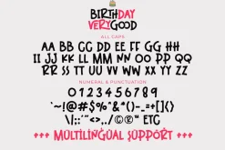 Birthday Verygood - Ligature Font