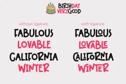 Birthday Verygood - Ligature Font