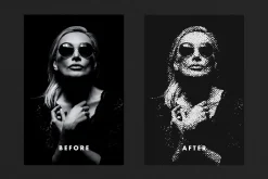 Bitmap Halftone Poster Effect