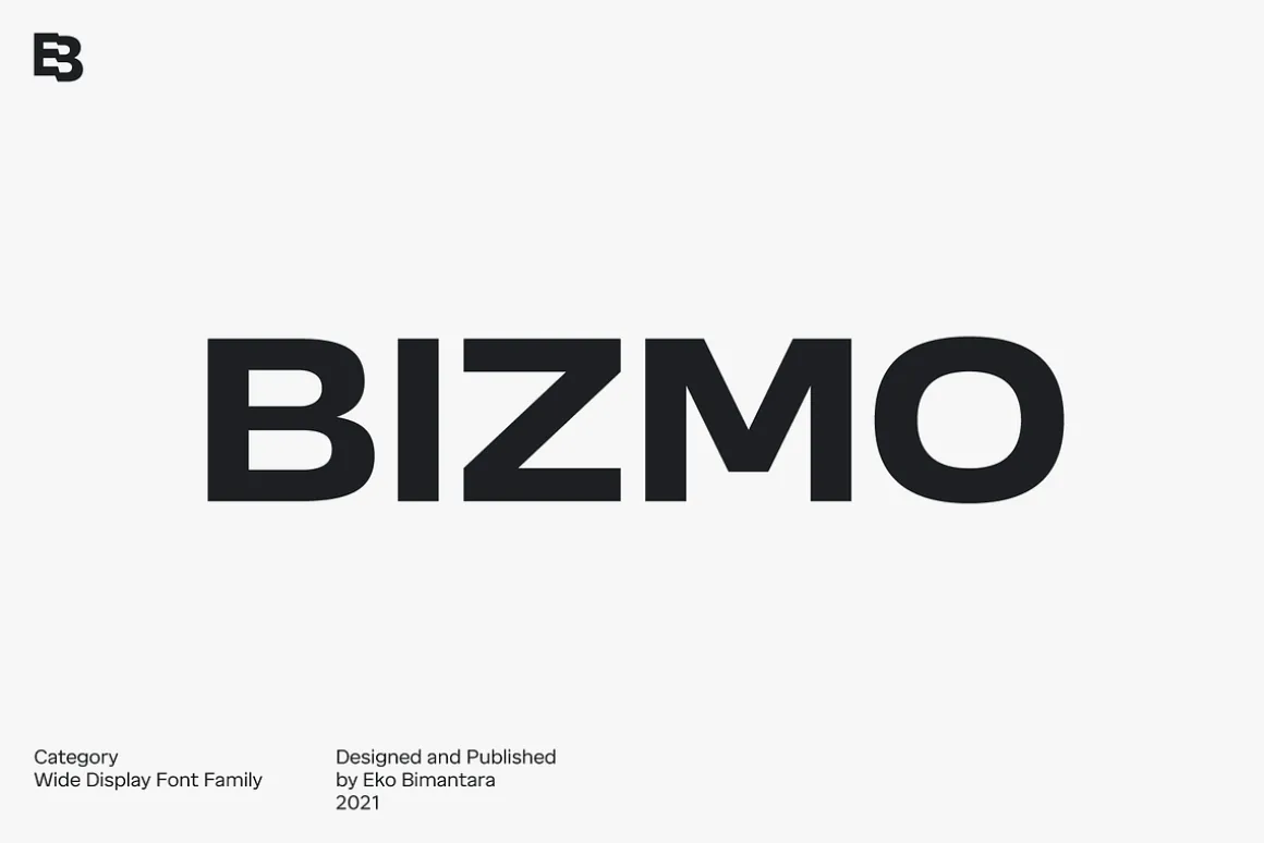 Bizmo; 18 Fonts of Display Family