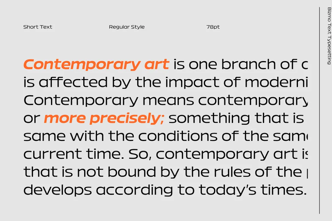 Bizmo; 18 Fonts of Display Family