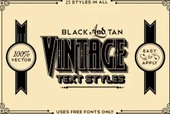 Black and Tan Vintage Styles Pack