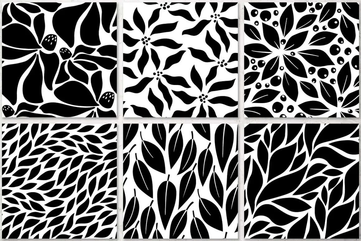 Black And White Floral Patterns