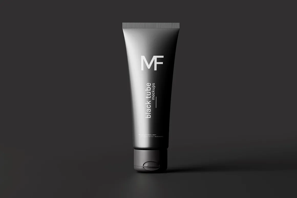Black Cream Tube Mockup