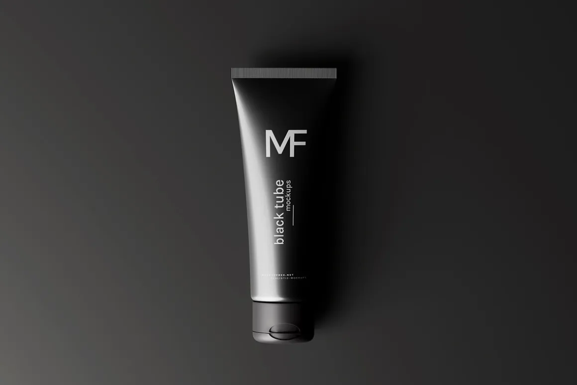 Black Cream Tube Mockup
