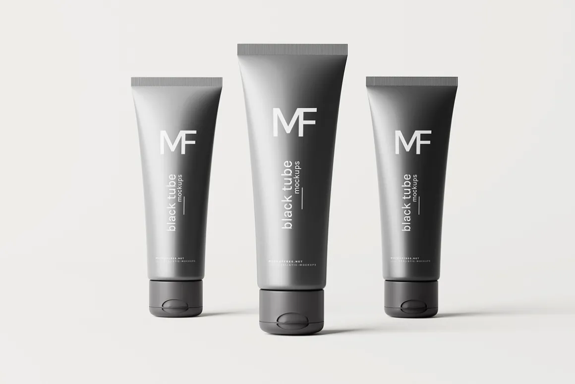 Black Cream Tube Mockup